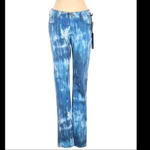 Big Star Alex Skinny Blue Tie Dye Pants NWT